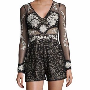 Lace Embroidered Romper